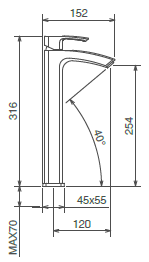 disegno tecnico rubinetto lavabo la torre studio